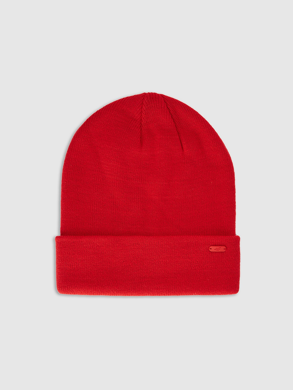 4F Czapka beanie uniseks - czerwona Uniwersalny