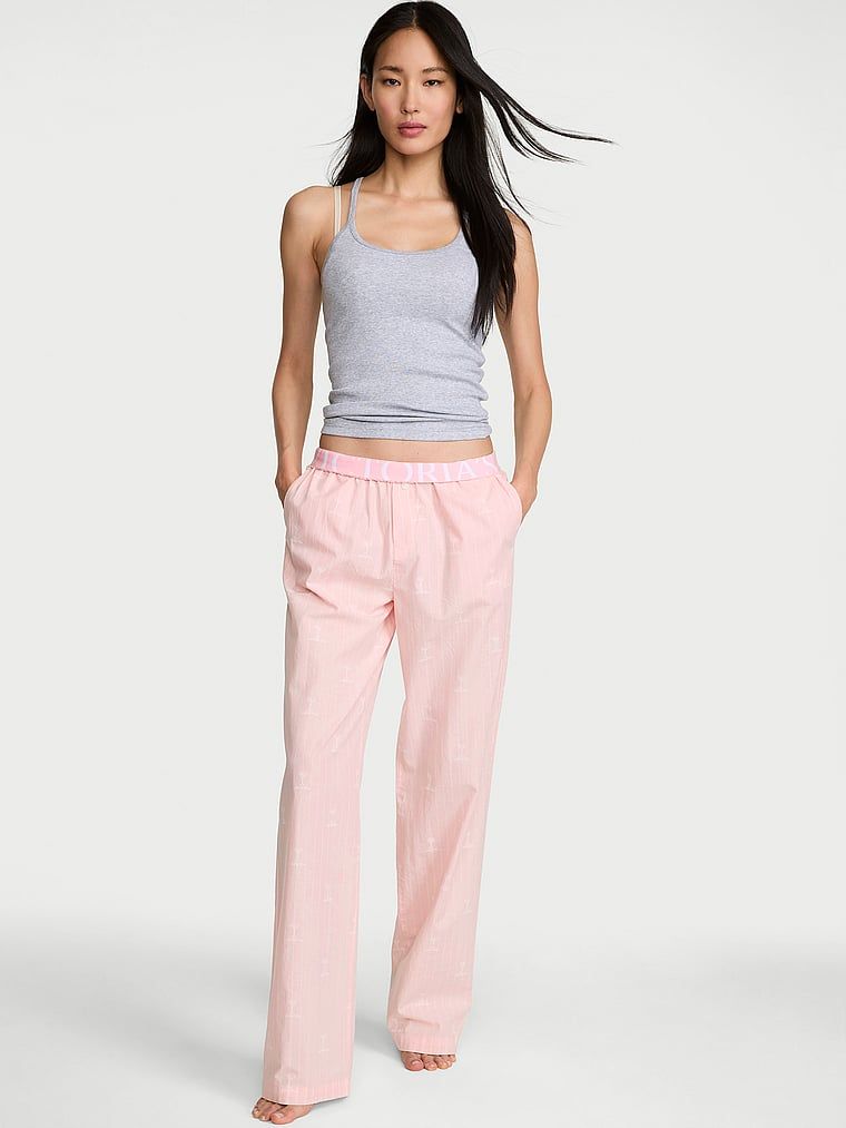 Victoria's Secret Spodnie od piżamy bawełniane Mix & Match Heritage