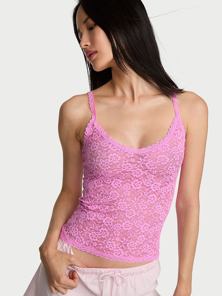 Victoria's Secret Top koronkowy na cienkich ramiączkach Cami
