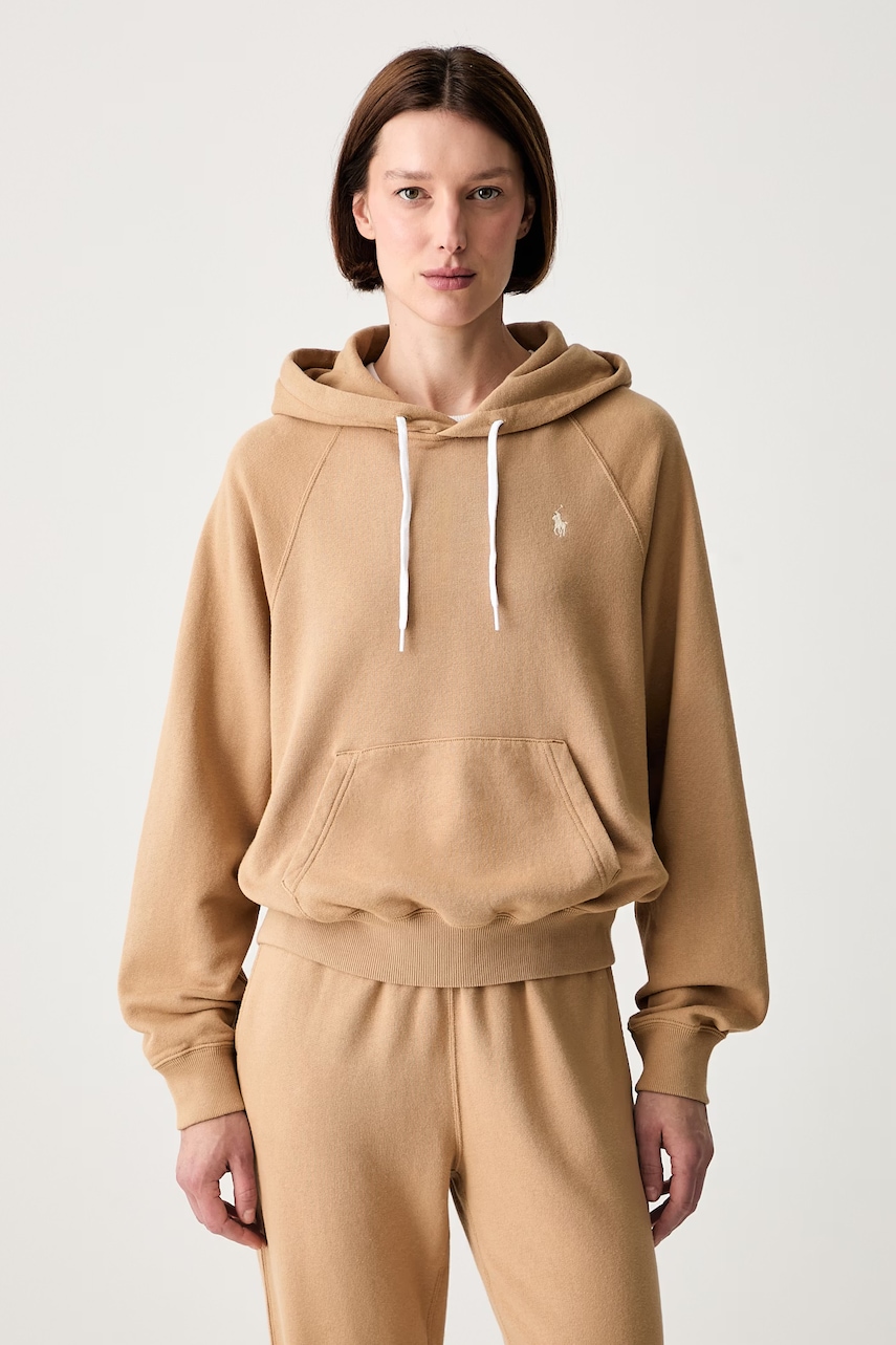 Polo Ralph Lauren bluza z kapturem z bawełną damska