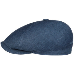 Kaszkiet Lniany Brooklin by Stetson, ciemnoniebieski nakrapiany, S (54-55 cm)