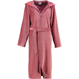 Cawo Szlafrok damski Two Tone Zip Hooded Red