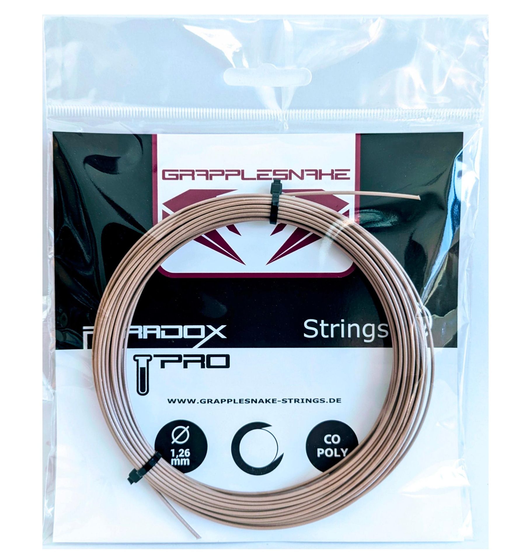 Naciąg tenisowy Grapplesnake Paradox Pro 1,26 brązowy