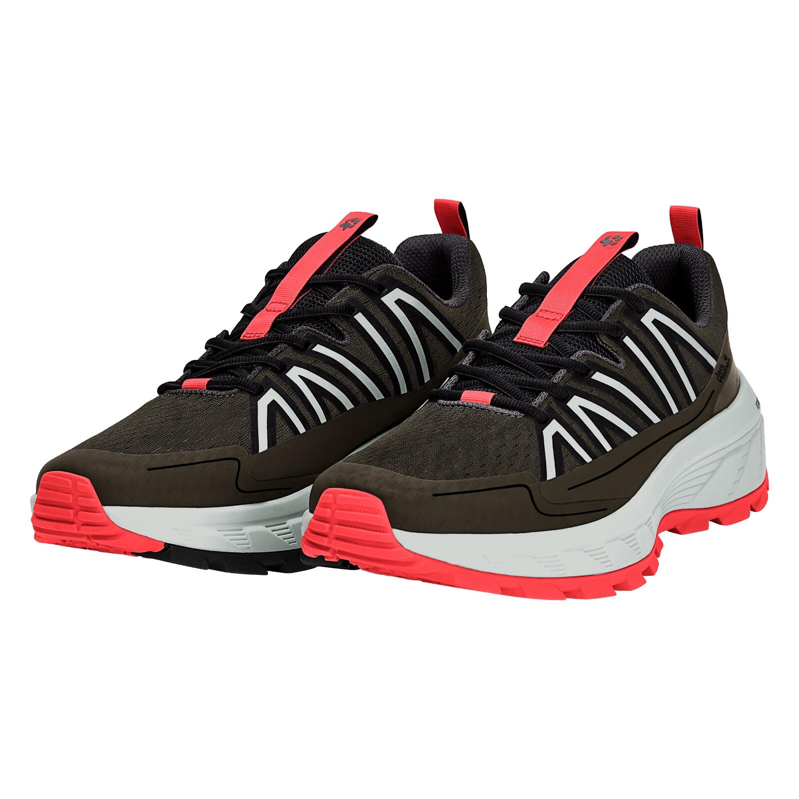 Jack Wolfskin HE WILD HIKE LOW M – męskie buty turystyczne i trekkingowe, kolor ciemnozielony, rozmiar 45