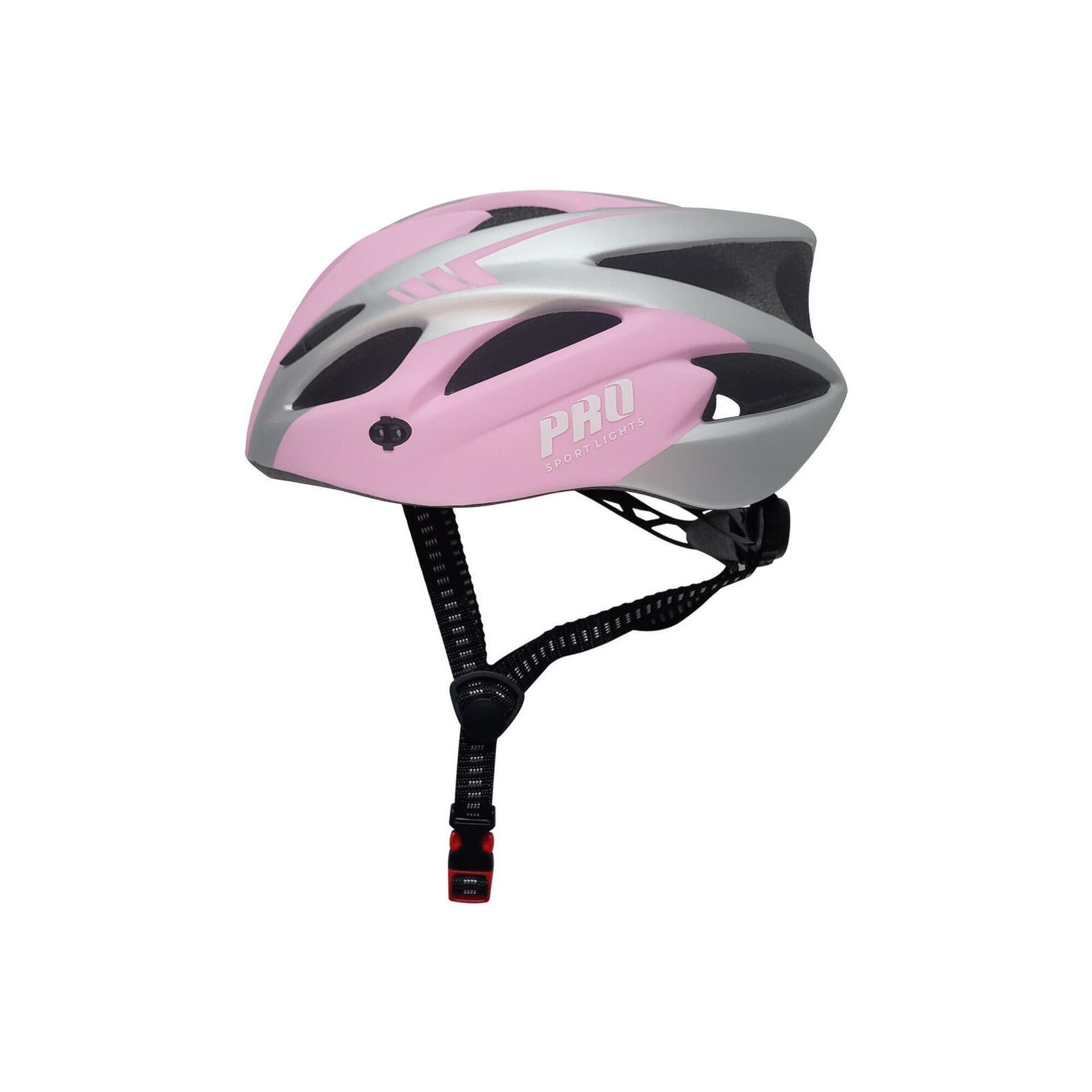 Kask rowerowy damski/dla dorosłych – matowy róż/szary