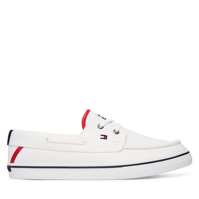 Tenisówki Tommy Hilfiger Th Boat Vulc Sneaker Canvas FM0FM05877 Biały