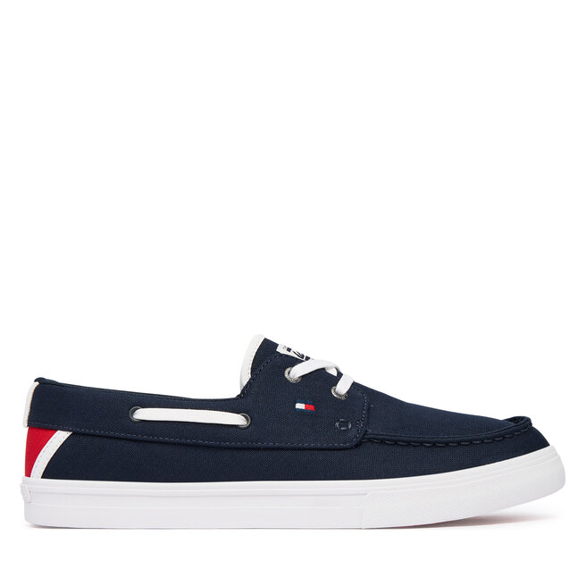 Tenisówki Tommy Hilfiger Th Boat Vulc Sneaker Canvas FM0FM05877 Granatowy