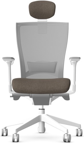 Intar Seating Fotel ergonomiczny T50 White - Szara Siatka