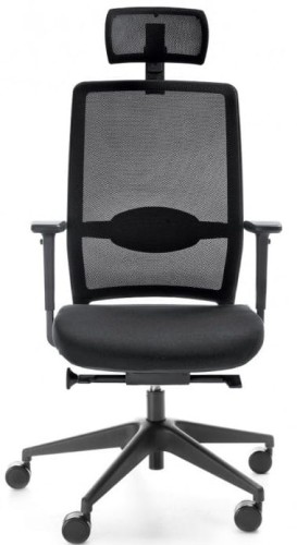 Profim Fotel biurowy Veris Net All-Black - Ergonomiczny Wysyłka 24h