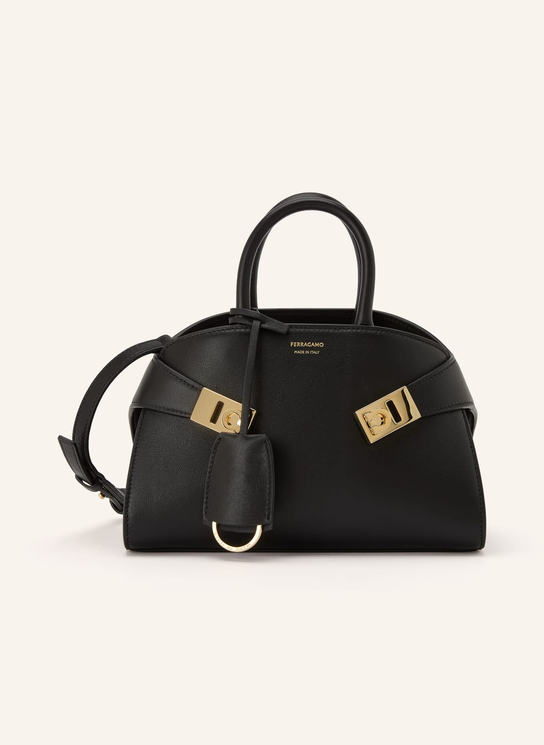 Ferragamo Listonoszka Hug Mini schwarz