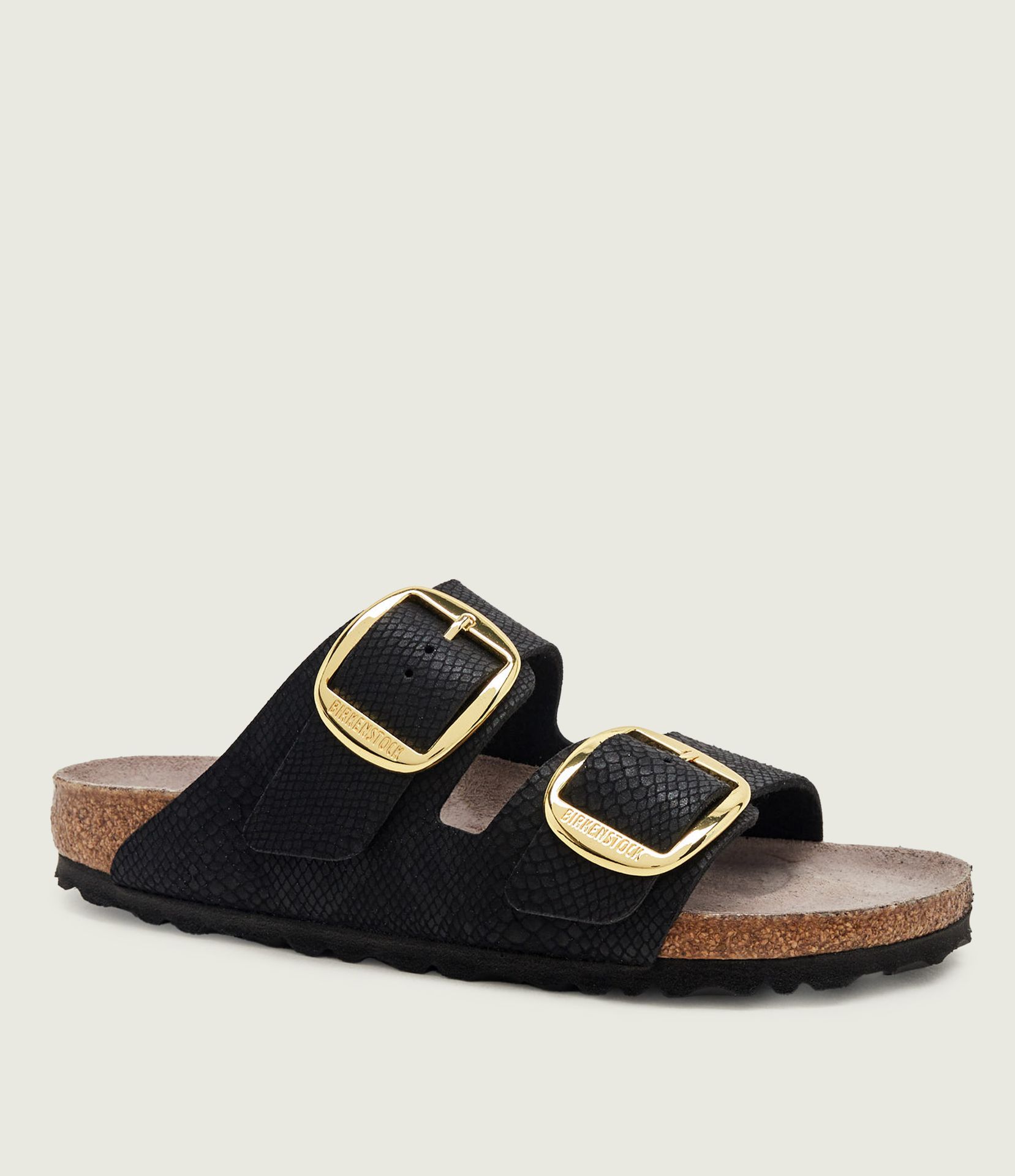 Birkenstock Klapki Arizona Big Buckle z dodatkiem skóry narrow fit