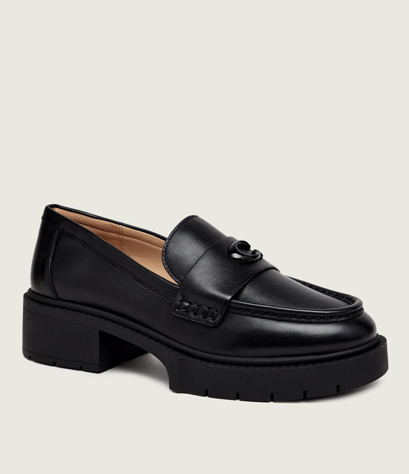 Coach Skórzane loafersy Leah