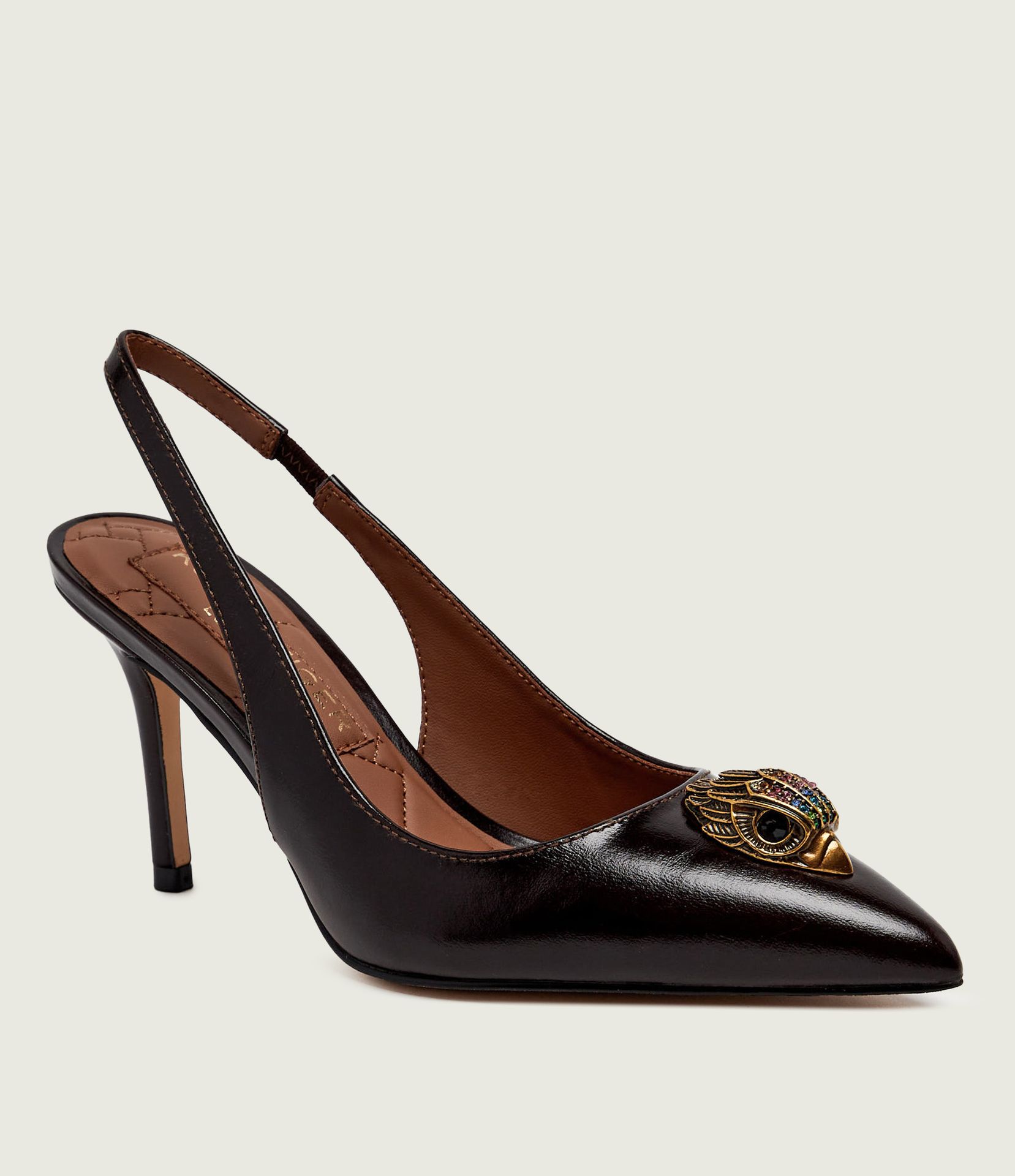 Kurt Geiger Skórzane szpilki Belgravia High Sling