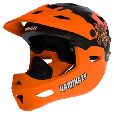 Kask KAMIKAZE Ronin Pomarańczowy Full Face ( M, 55-58 cm)