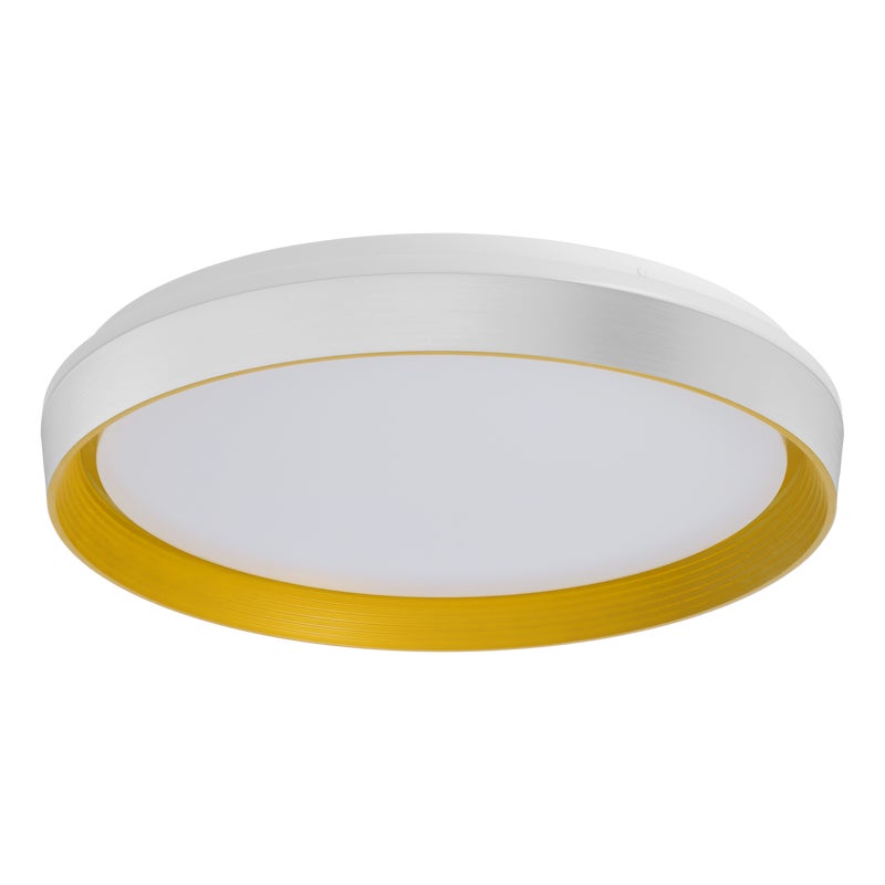 Plafon LED Xiera 3150 lm 45W barwa ciepła, neutralna, zimna 49 cm biało-złoty Oro