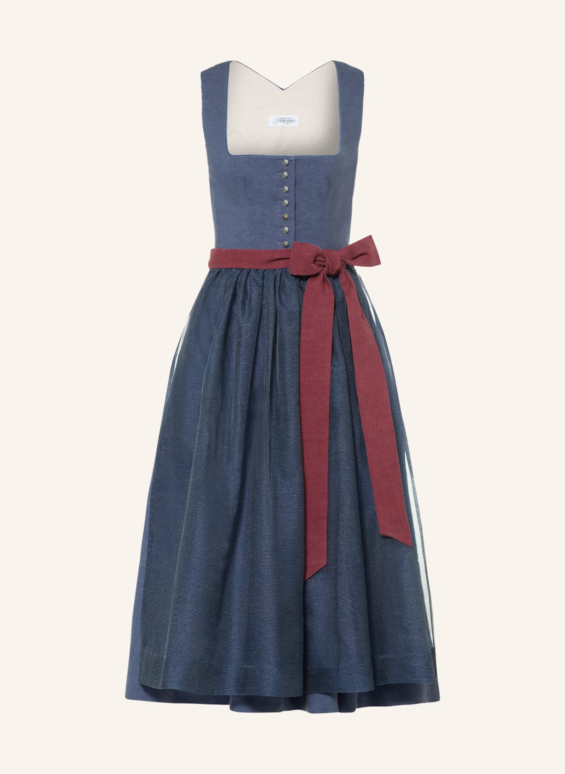 Grasegger Lniana Sukienka Dirndl Brianna blau