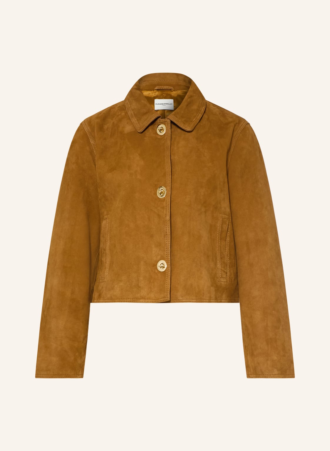 Claudie Pierlot Kurtka Skórzana beige