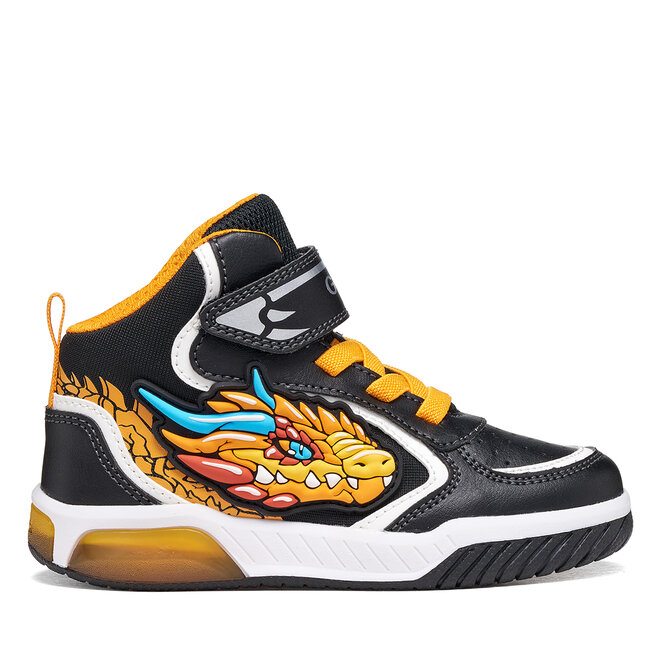 Sneakersy Geox J Inek Boy J669CA 014BC C0038 D Czarny