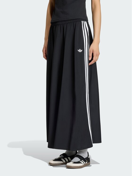 adidas Spódnica midi FIREBIRD Czarny Loose Fit