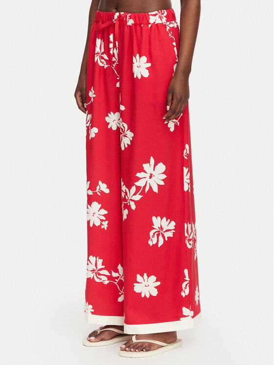 Seafolly Spodnie materiałowe Mayflower 55737-PA Czerwony Wide Leg