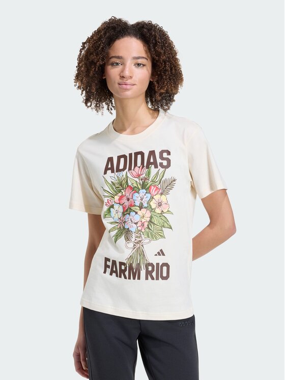adidas T-Shirt 168793 Beżowy Regular Fit