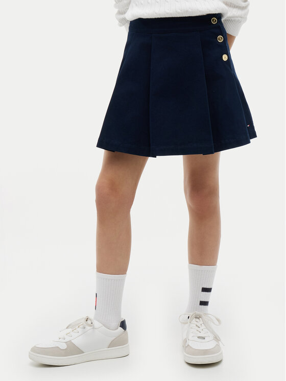 Tommy Hilfiger Spódnica KG0KG09436 Granatowy Regular Fit