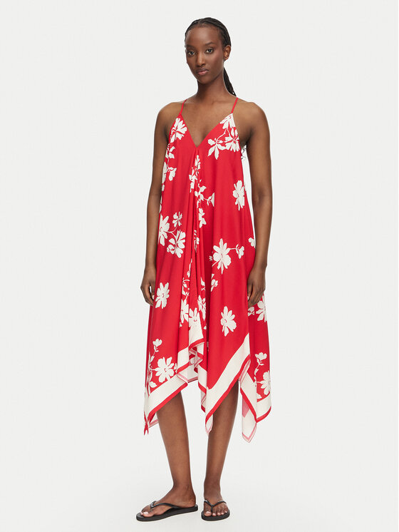 Seafolly Sukienka letnia Mayflower 55740-DR Czerwony Regular Fit