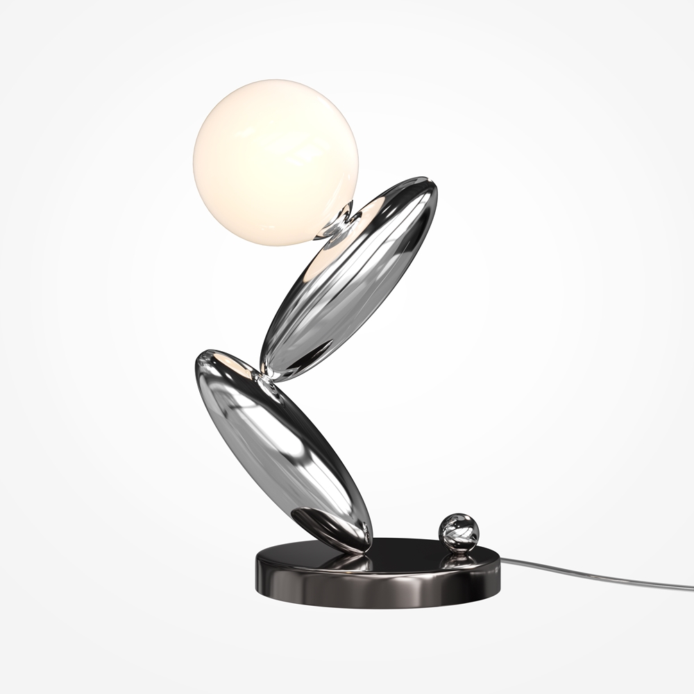 RESONANCE nowoczesna platynowa lampa stołowa LED 5W 3000K ściemnianie dotykowe MOD482TL-L6PT3K