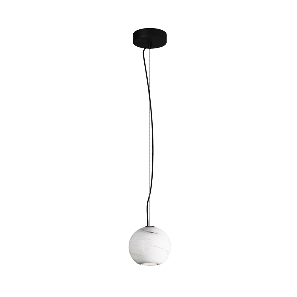 BASIC TEXTURE lampa wisząca kula z naturalnego kamienia biała 1xGU10 MOD461PL-01W