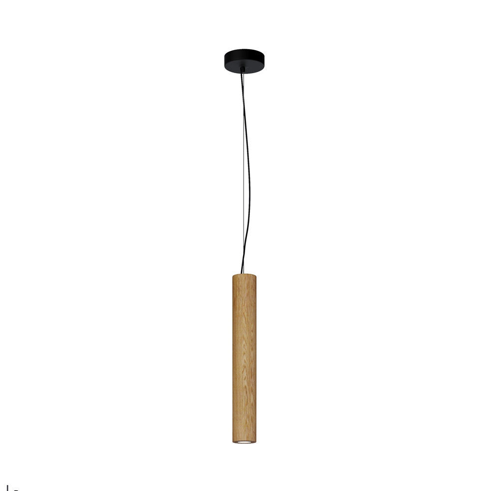 BASIC TEXTURE lampa wisząca tuba z naturalnego drewna LED 5W CCT MOD461PL-L5BGK