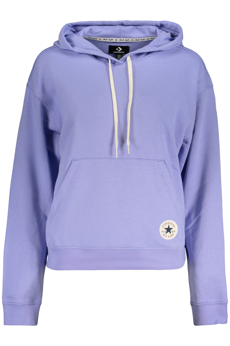 Bluza z kapturem Converse damska zapinana na zamek, fioletowa
