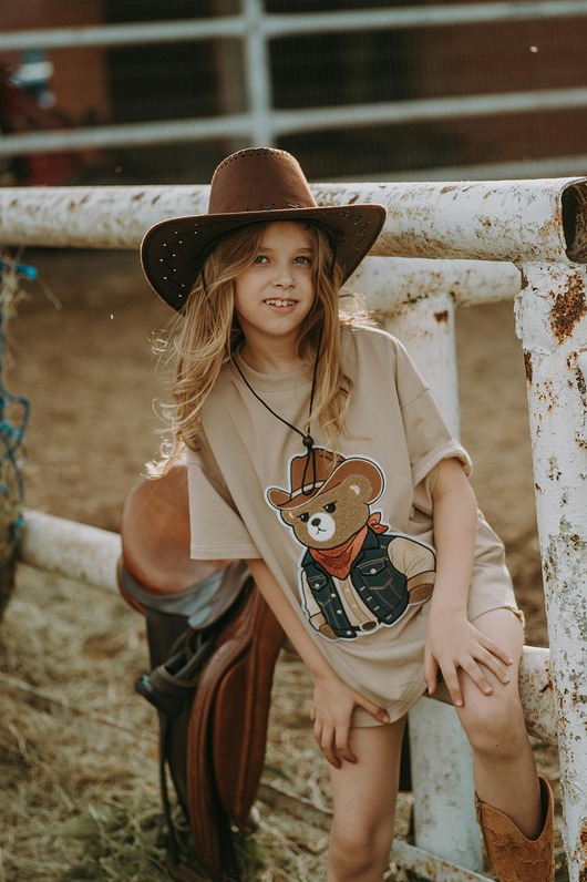 T-shirt oversize Kowboj Teddy