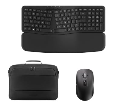 Silver Monkey Ergonomic 70 Wireless Keyboard + mysz Mobile+ Business Bag SMA283+SMA306+SMM031