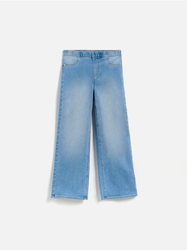 Reserved - Elastyczne jeansy wide leg - niebieski
