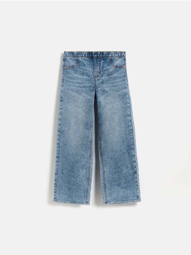 Reserved - Elastyczne jeansy wide leg - niebieski