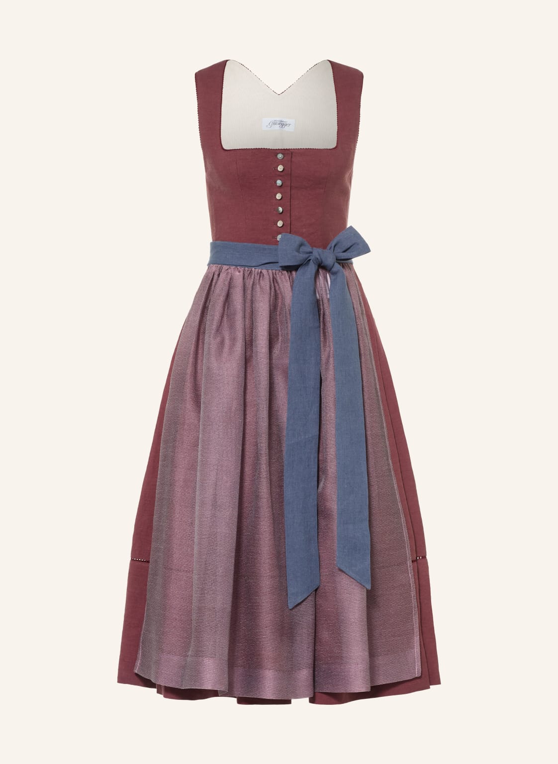 Grasegger Lniana Sukienka Dirndl Brianna rot