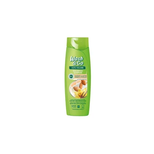 Wash & Go 100% Volume szampon do włosów suchych i szorstkich 360 ml Wanilia Migdał Owies