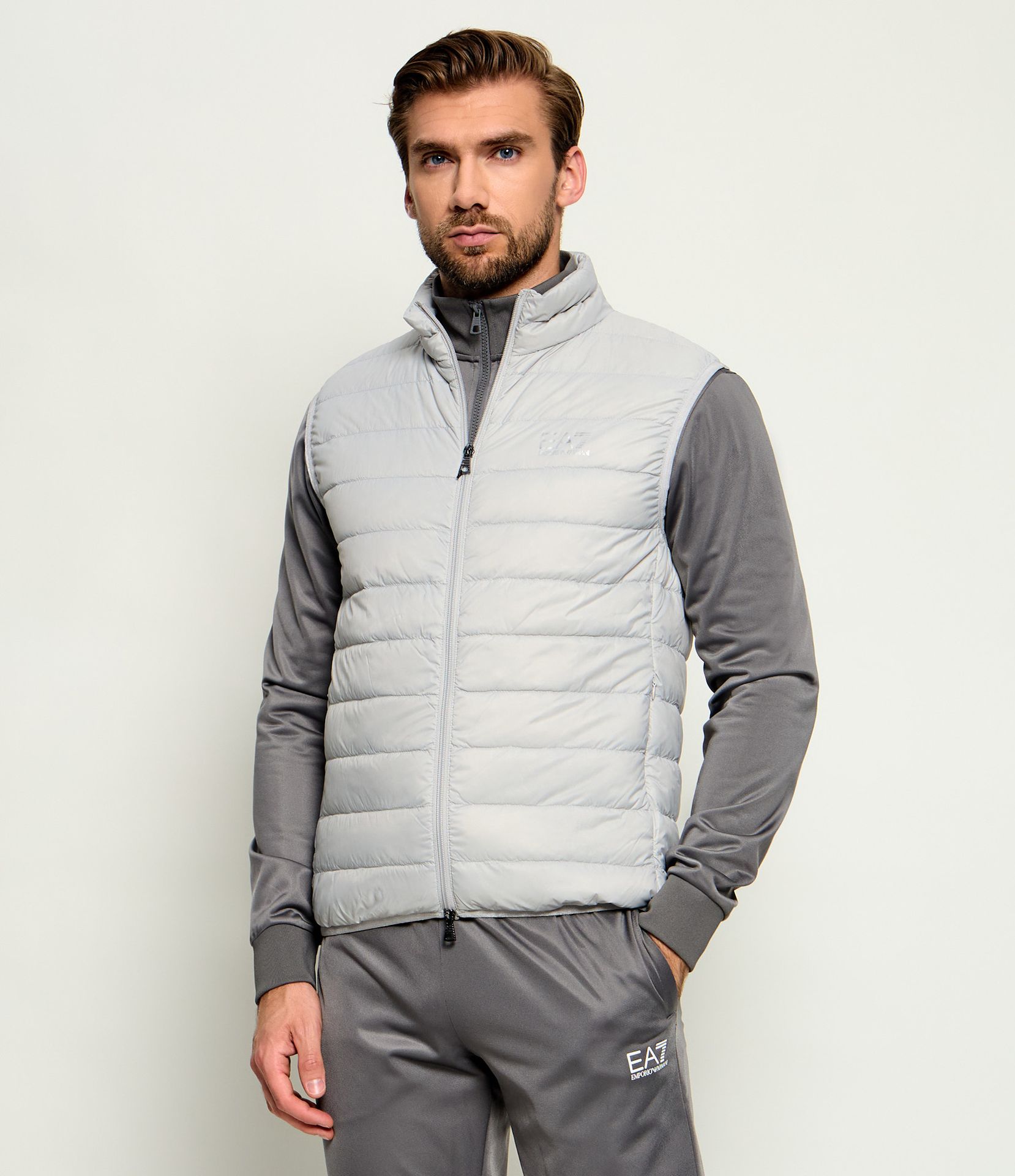 EA7 Puchowy bezrękawnik Slim Fit