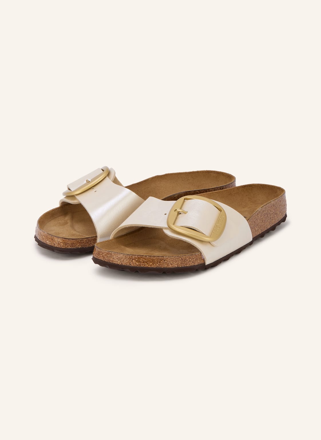 Birkenstock Klapki Madrid Big Buckle weiss