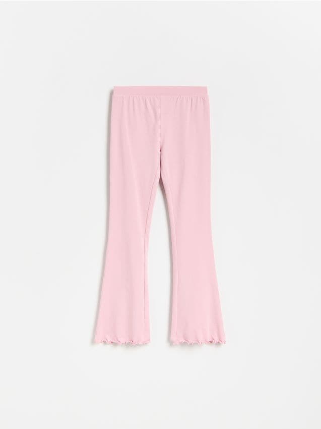 Reserved - Legginsy flare - różowy