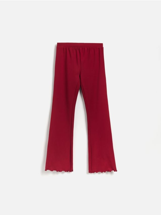 Reserved - Legginsy flare - bordowy