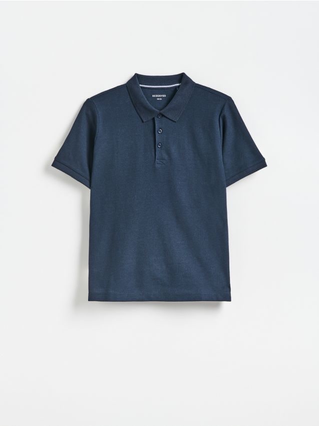 Reserved - T-shirt polo - granatowy