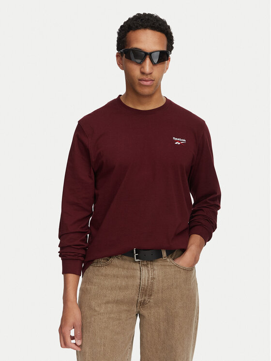 Reebok Longsleeve Feliks RK25738CCM Bordowy Regular Fit