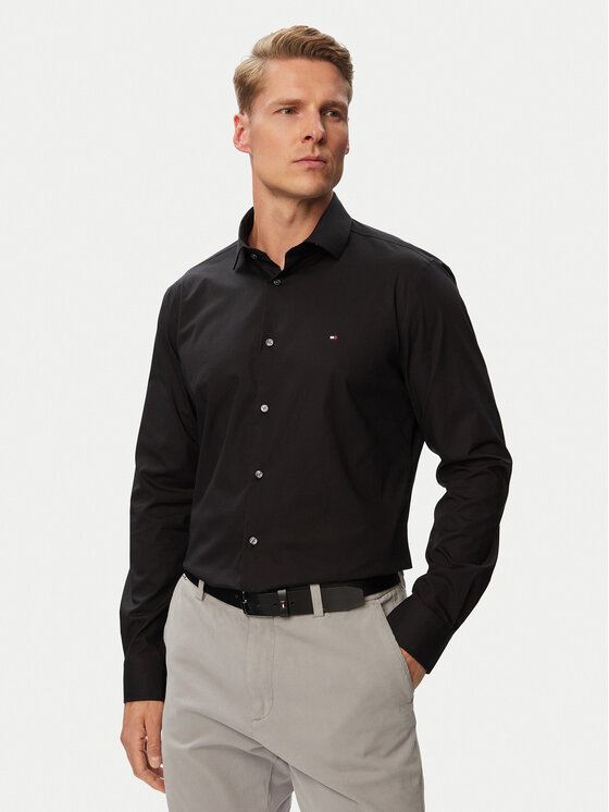 Tommy Hilfiger Koszula MW0MW43122 Czarny Slim Fit