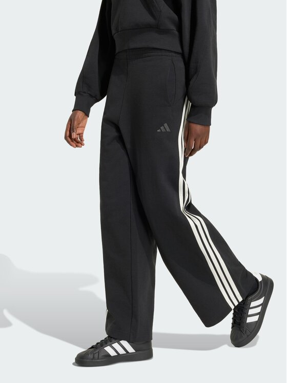 adidas Spodnie materiałowe 164808 Czarny Loose Fit