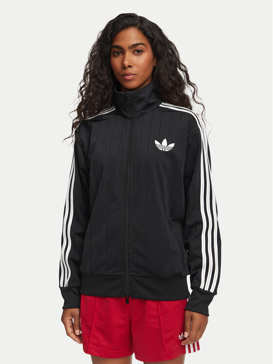 adidas Bluza Pinstripe Firebird KS6786 Czarny Loose Fit