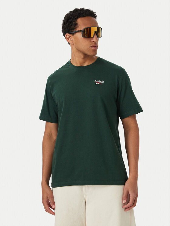 Reebok T-Shirt Aurek RK25743CCM Zielony ciemny Regular Fit