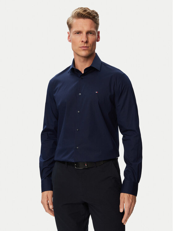 Tommy Hilfiger Koszula MW0MW43749 Granatowy Regular Fit