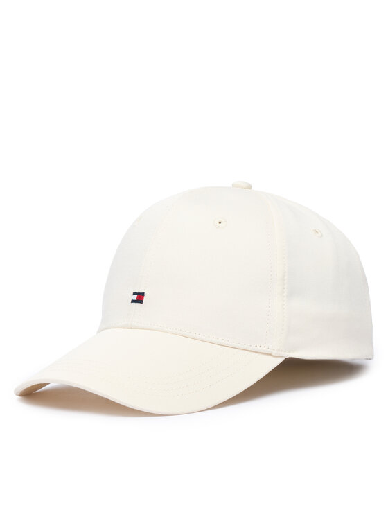 Tommy Hilfiger Czapka z daszkiem Th Flag AM0AM13008 Kremowy
