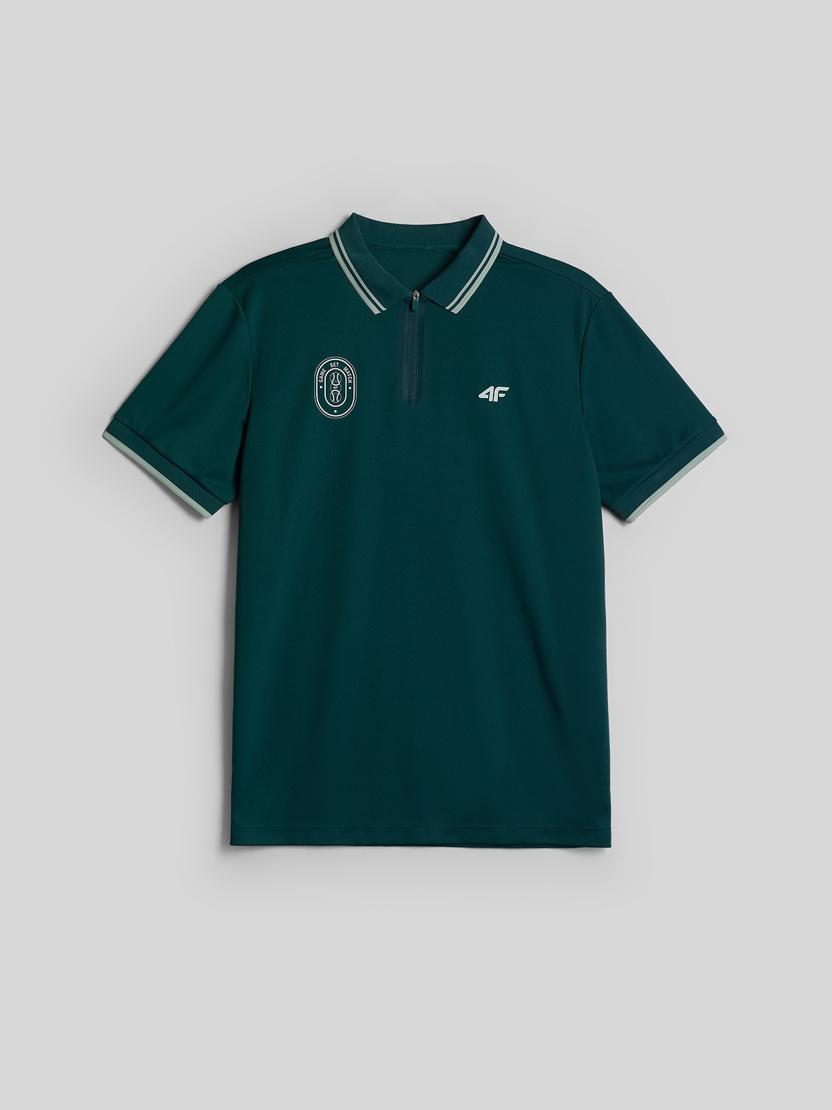 4F Koszulka polo tenisowa męska - zielona XXL